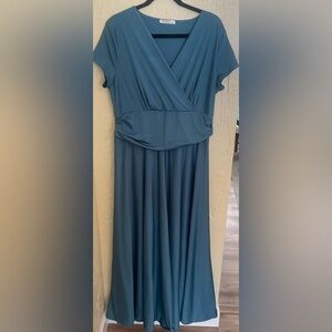 KOH KOH Teal Blue Long Dress. Size 2X